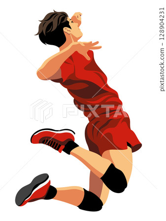 Volleyball player 128904231