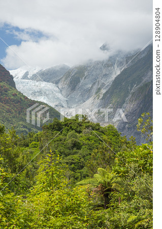 Franz Josef Glacier in Westland National Park, West Coast, New Zealand 128904804