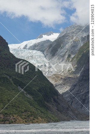 Franz Josef Glacier in Westland National Park, West Coast, New Zealand Franz Josef Glacier in Westland National Park, West Coast, New Zealand 128904815