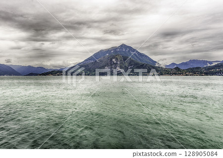 Scenic view over Lake Como from Varenna town, Italy Scenic view over Lake Como from Varenna town, Italy 128905084