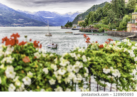 The picturesque village of Varenna over the Lake Como, Italy The picturesque village of Varenna over the Lake Como, Italy 128905093