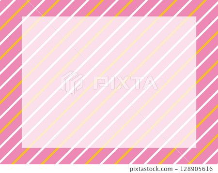 Striped frame white space pink Striped frame white space pink 128905616