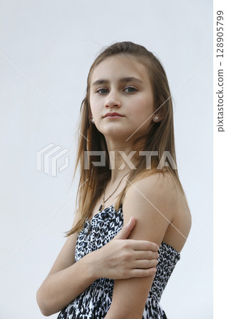 Teen girl fashion model 128905799