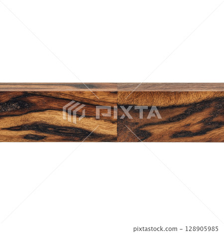 Close up of wooden surface showcases rich, dark brown and black grain patterns, highlighting natural texture and color variations of wood. image captures intricate details and organic beauty 128905985