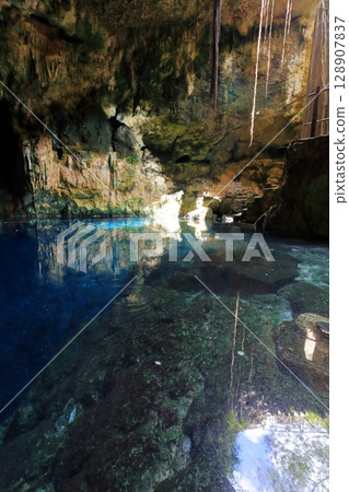 Cenote of Cusama near Merida, Mexico, North America 128907837