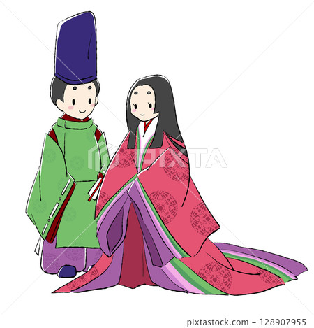 平安時代的男性和女性 128907955