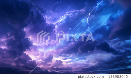 Suspicious thunderstorm 128908045