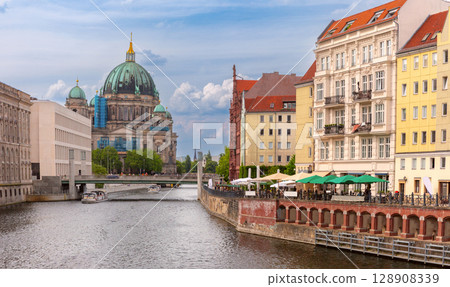 Berlin Cathedral and Spree River view in Berlin Germany Berlin Cathedral and Spree River view in Berlin Germany 128908339