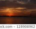 橫濱的早晨天空與大海 128908962