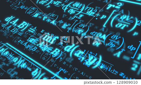 Physics formulas background .Education at school.illustration . Physics formulas background .Education at school.illustration . 128909010