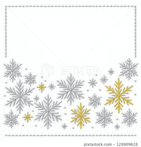 Embroidered winter crystals 128909628