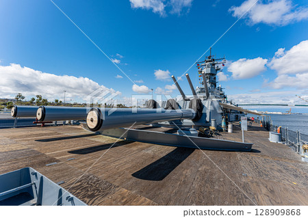 美國，藍天和愛荷華號戰艦紀念館，洛杉磯 128909868