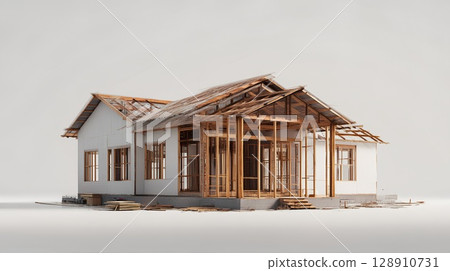 A house under construction 128910731