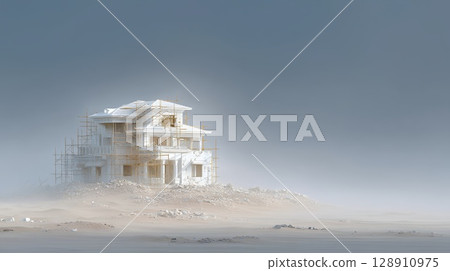 A house under construction 128910975