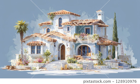 Stylish house 128910976