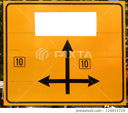 Traffic sign board 128911729