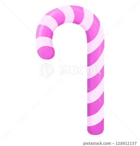 Pink white candy cane 128912137