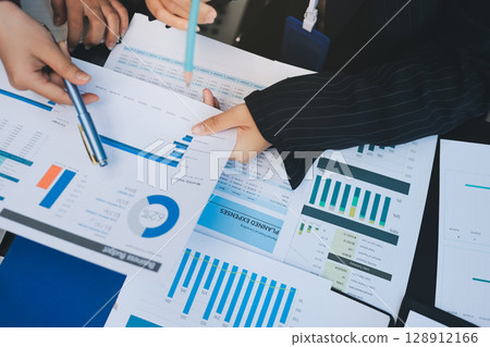 Success, audience with an applause and in a business meeting at work with a lens flare together. Achievement or celebration, motivation and businesspeople clapping hands for good news or support 128912166