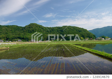 Clear sky and Yokoyama scenery Clear sky and Yokoyama scenery 128914670