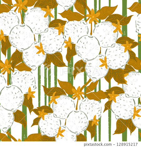 seamless pattern with stylized autumn leaves seamless pattern with stylized autumn leaves 128915217