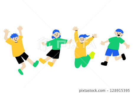 Children to jump Children to jump 128915395