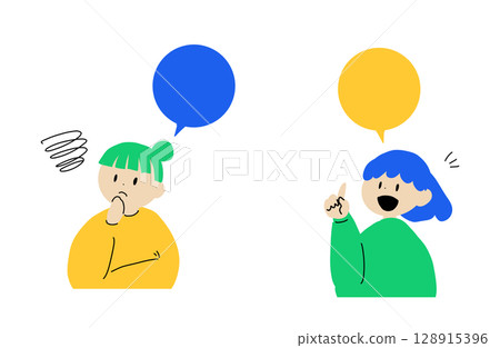 Thinking & Talking Kids Speech Bubbles 128915396