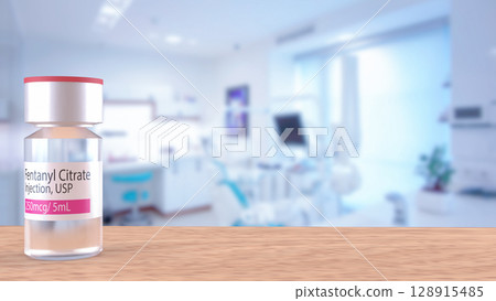 The Fentanyl Citrate for medical or drug concept 3d Rendering. 128915485