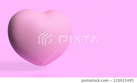 The Pink Heart for Health or Love concept 3d Rendering The Pink Heart for Health or Love concept 3d Rendering 128915495