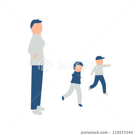 一家人過秋天的插圖 128915544