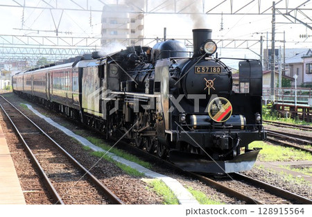 福島縣會津若松站磐越西線蒸汽機車C57磐越物語 福島縣會津若松站磐越西線蒸汽機車C57磐越物語 128915564