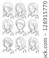 Various hairstyles 128915770