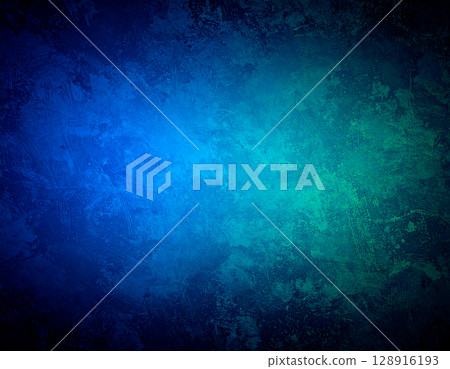 Blue and green gradient background/abstract grainy texture 128916193