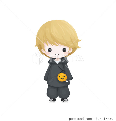 A boy who costumes Halloween A boy who costumes Halloween 128916239