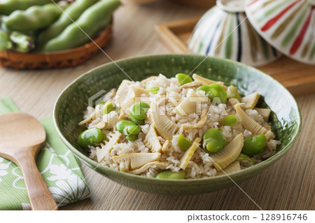 蠶豆竹筍飯 蠶豆竹筍飯 128916746