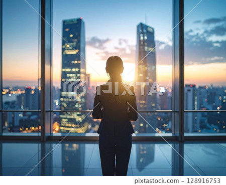 在辦公室工作的婦女 在辦公室工作的婦女 128916753