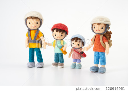 編織娃娃 防災避難訓練 128916961