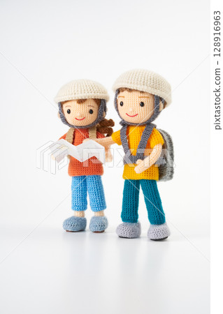 Amigurumi dolls Disaster prevention and evacuation training 128916963