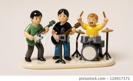 Band members playing instruments Band members playing instruments 128917372