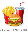 Hamburger set 128917981