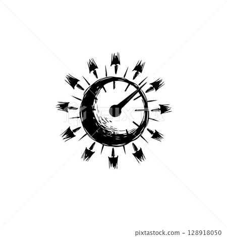 Abstract time illustration depicting urgent deadlines and project management concept Abstract time illustration depicting urgent deadlines and project management concept 128918050