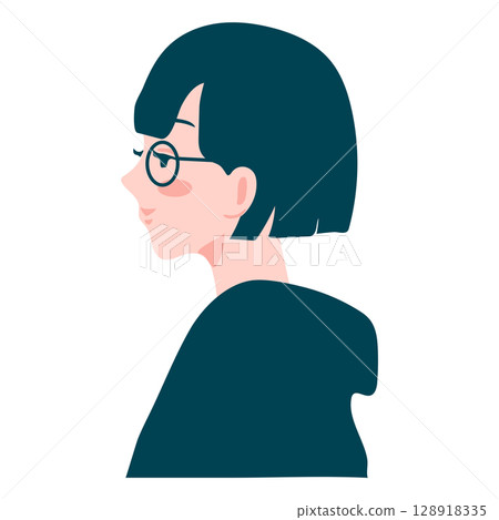 一位戴眼鏡的年輕亞洲女性的個人資料圖標 一位戴眼鏡的年輕亞洲女性的個人資料圖標 128918335