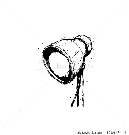 Dramatic spotlight illustration: A stylized beam of light in monochrome detail Dramatic spotlight illustration: A stylized beam of light in monochrome detail 128918444