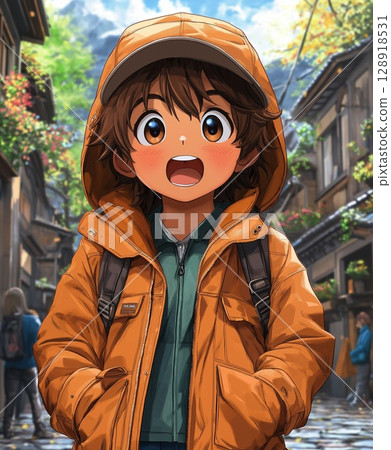 A boy I met while climbing a mountain 128918531