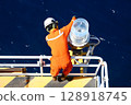 Technician repaired and replaced equipment on oil and gas platform, Performed preventive maintenance and corrective maintenance equipment of oil and gas platform, Safety condition concept. 128918745