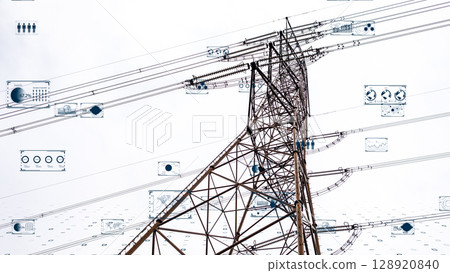 帶電網塔的工業物聯網場景 128920840