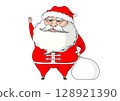 可用於聖誕傳單和小冊子的聖誕老人插圖 128921390