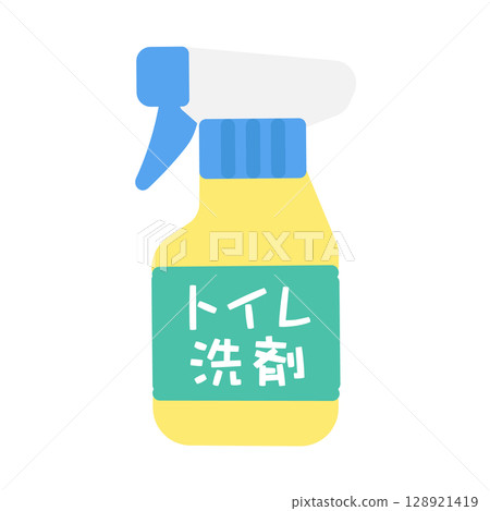 Toilet cleaner illustration Toilet cleaner illustration 128921419