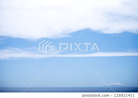 Summer blue sea and sky Shonandai Observatory July Image [Kanagawa Prefecture] 128921451