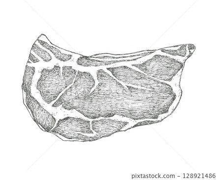 大牛肉手繪插畫 大牛肉手繪插畫 128921486