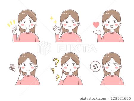 Cute posing girl material 128921690